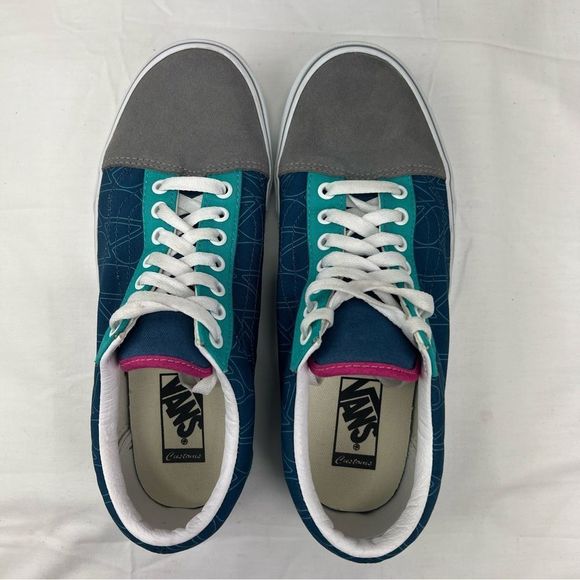 VANS Off The Wall Gray Suede Toe Box Low Lace Up Skate Sneaker Men’s 9 - Picture 8 of 9